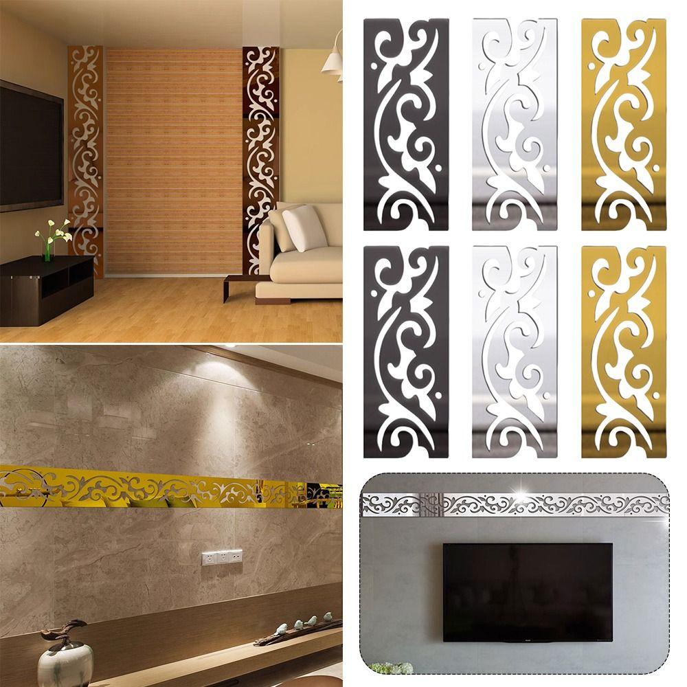 Acrylic Material Acrylic Wall Stickers 3D Design Self Adhesive Wall Paster  Home Decor