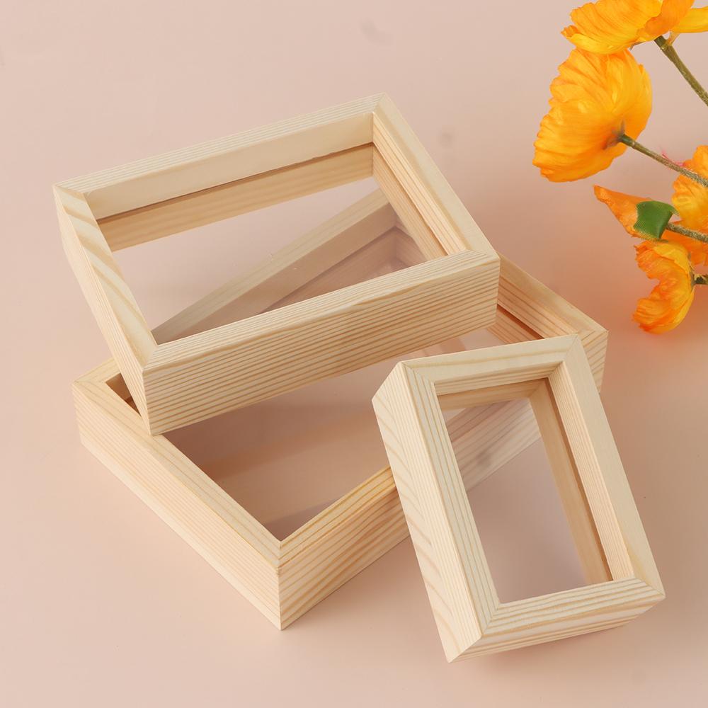 Mini Wedding Decor Art Photo Frame Vintage Wooden Picture Holder
