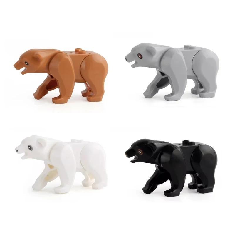 MOC Средневековые Строительные Блоки Фигурки Аксессуары Зоопарк Африканский Слон Верблюд Олень Волк Крокодил Боевой Конь Мини Кирпичик Игрушка Подарок R058