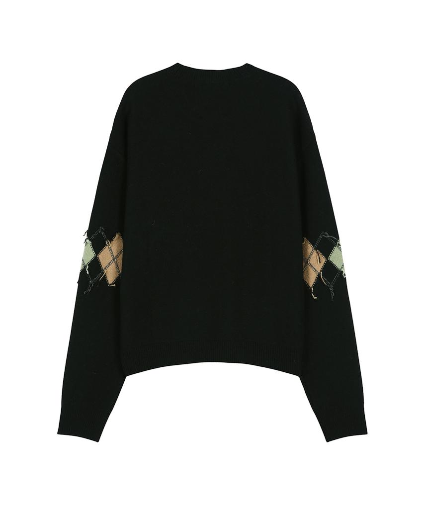 ADSB ANDERSSON BELL Tom Argyle Crew-Neck Sweater Atb1415M(Black)