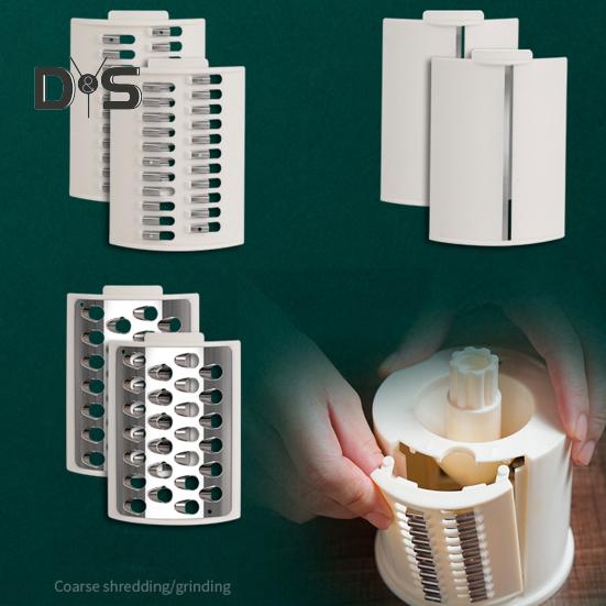 Измельчитель овощей без усилий, прочная присоска, 3 комплекта лезвий, удобный ручной роторный овощерезка, кухонные принадлежности