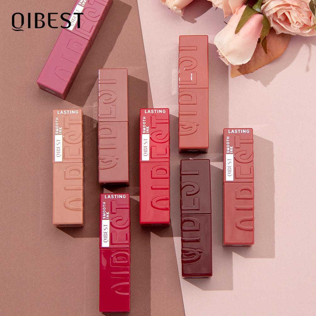 QIBEST Watery Gloss Lip Glaze Moisturizing Long Lasting Sexy Red Liquid Lipstick Mirror Glossy Lip Gloss Tint Cosmetic For Women