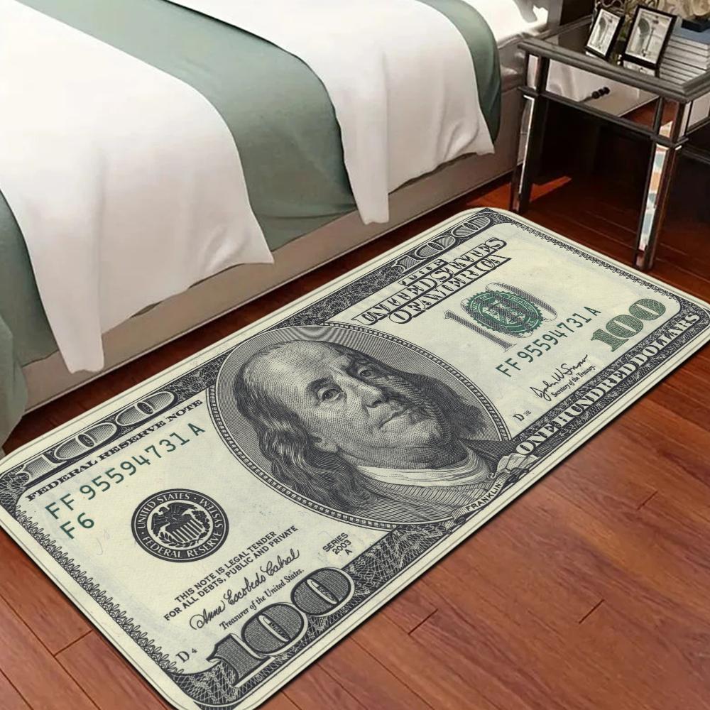 Dollar Money Floor Mat Rectangle Anti-slip Home Soft Badmat Front Door Indoor Outdoor Mat Welcome Doormat