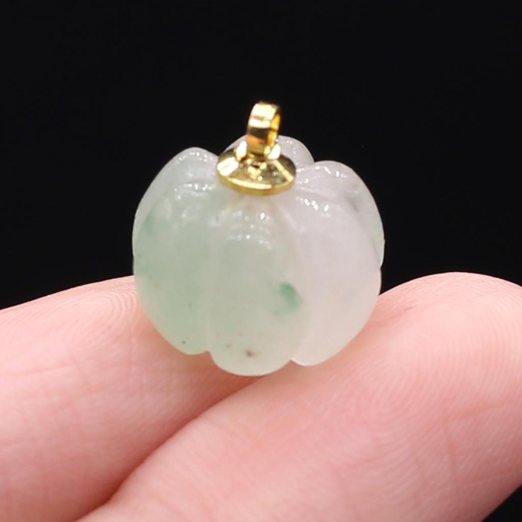 1 шт., подвеска из натурального камня в форме тыквы, кристалл розового кварца, агат, подвески для изготовления ювелирных изделий, аксессуары для ожерелья «сделай сам», 13 × 13 мм