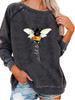 Women's Pullover Sweatshirt Oversized Sweatshirt Women's Spring/Fall Fashion Bee Print Top