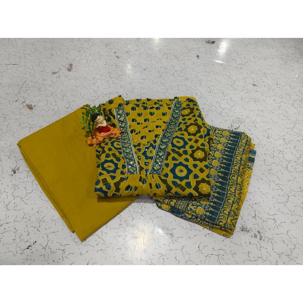 Красивый дизайнерский хлопковый комплект курти, брюк и дупатты, индийский женский сальвар-камиз VF-20254a