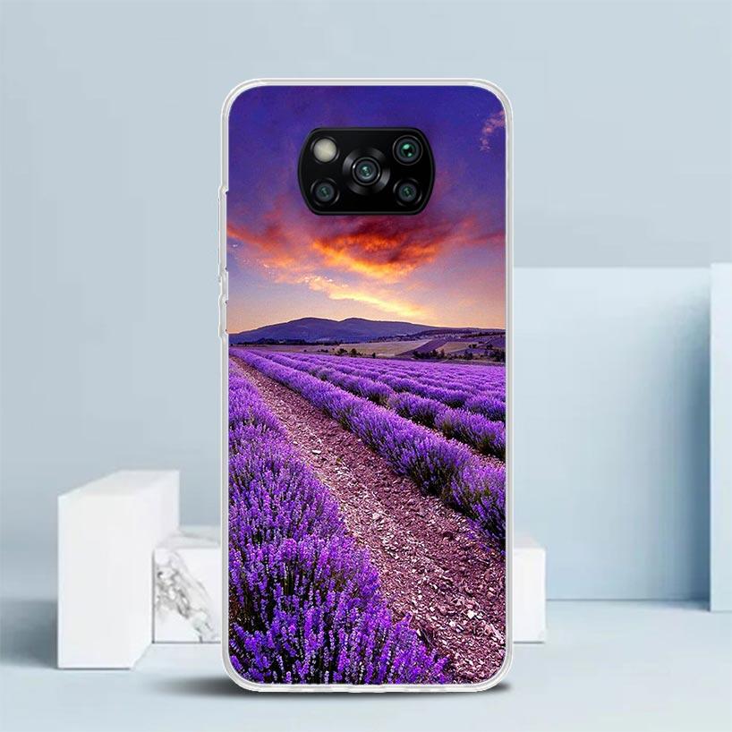 Purple Lavender Flowers Phone Case For Xiaomi Poco F7 Ultra X5 X6 X7 Pro M7 Redmi 15C 15 13C 13 12C 12 10C 10 10A 9 9C 9A 9T Cov