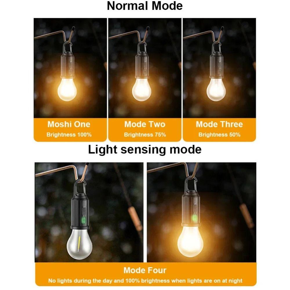 4 Modes LED Lighting Lantern Rechargeable Camping Lamp Portable Solar Powered LED Lamp Fishing