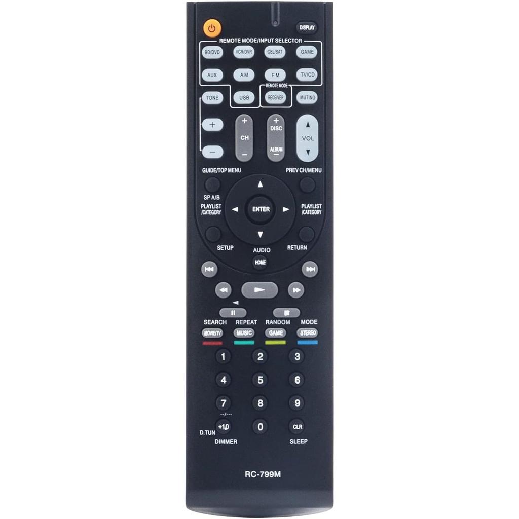 Replacement RC-799M Remote Control Compatible with Onkyo AV Receiver HT-R558 HT-R591 HT-RC330 HT-RC430
