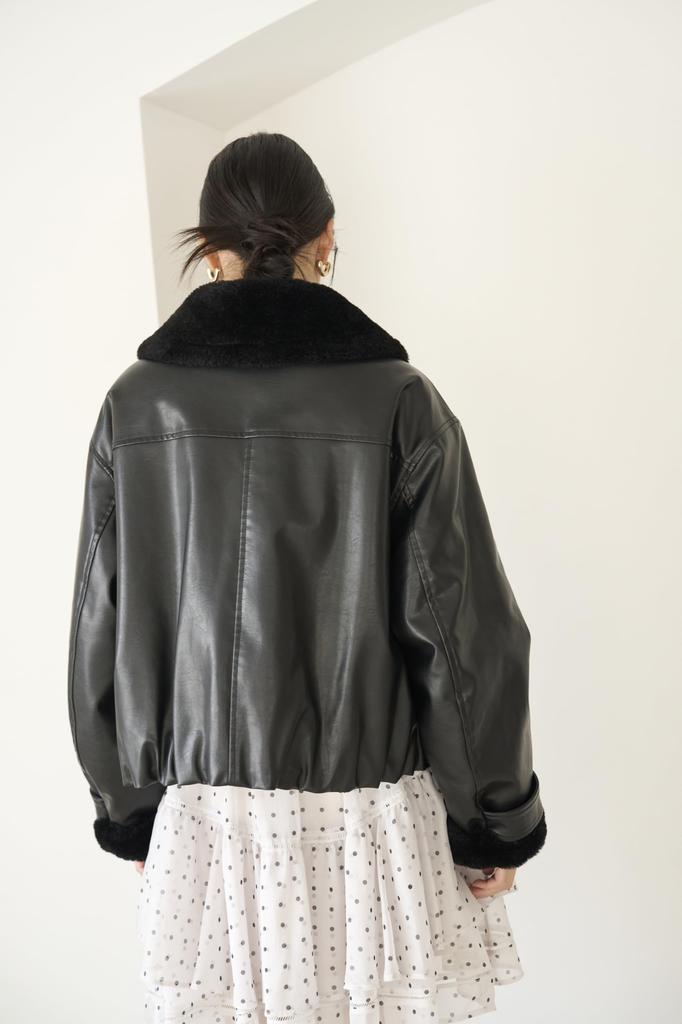 Balie Bomber Jacket SWFJ245051 BLK [Sneider] Women's