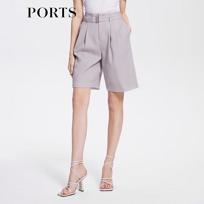 PORTS Women's Spring/Summer Oblique Placket Bermuda Shorts