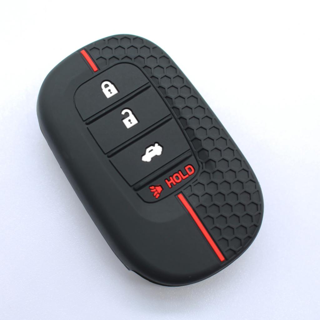 Силиконовый чехол для брелока, совместимый с Honda - Accord Civic Cr-V Sport Si Ex Ex-L Touring, 4-кнопочный смарт-ключ