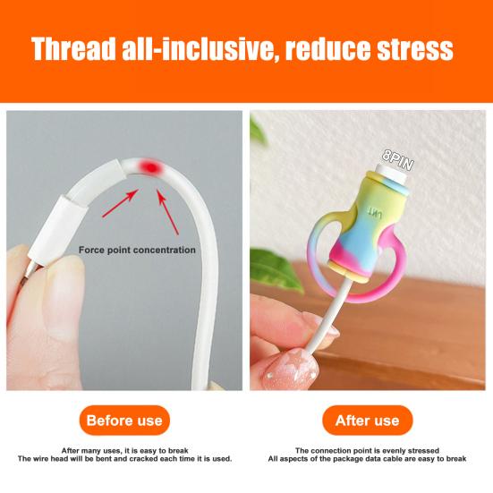 Защитный чехол для кабеля зарядного устройства Yousheng, силиконовый, с мультяшным дизайном, устойчивый к поломкам, износостойкий протектор для кабелей передачи данных