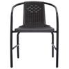 Garden Chairs 8 pcs Wicker Effect Plastic and Steel 110 kg Capacity