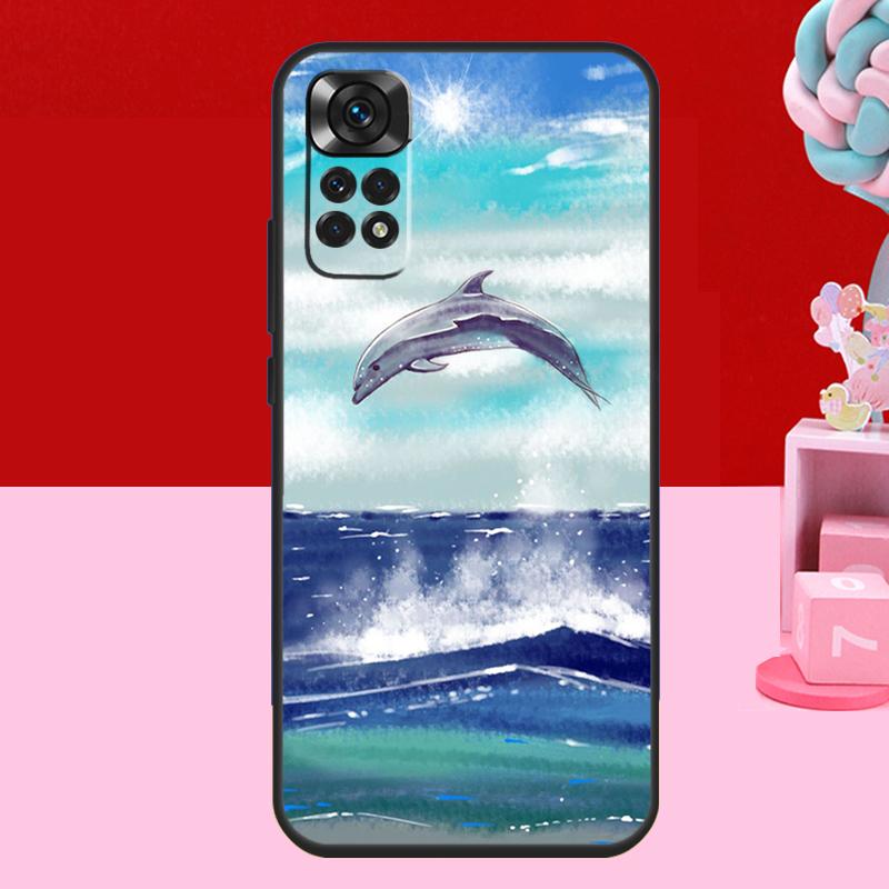 Dolphin Case For Xiaomi Redmi Note 14 13 12 11 10 15 Pro Plus Redmi 15 C 10C 12C 13C 14C Soft Cover