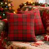 Рождественская клетчатая наволочка Рождественская елка Наволочка со скрытой молнией Клетчатая наволочка для праздничного домашнего декора в стиле фермерского дома