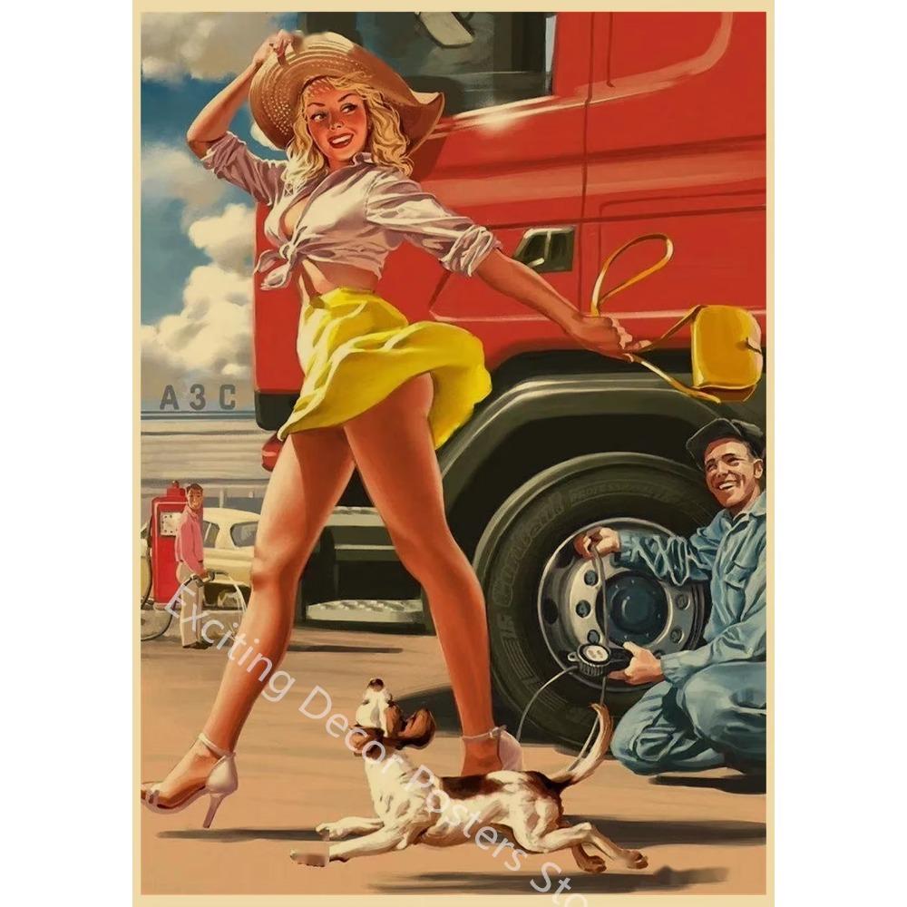 Бывший Советский Союз Сталин СССР CCCP Pin Up Girls Пропагандистские плакаты Главная Комната Бар Украшения Настенная Наклейка Искусство Живопись