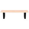 Wall Mounted Washbasin Countertop with Bracket Steel and Solid Oak Wood
