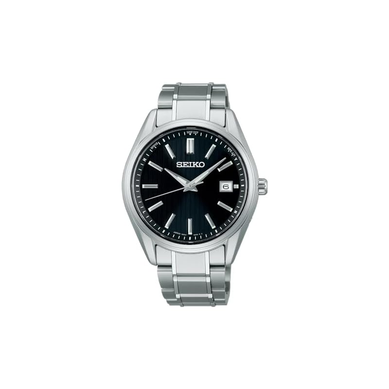 [Часы Seiko] SEIKO SELECTION SBTM341 Мужские наручные часы японского производства, с солнечной батареей, радиоконтролем, с календарем даты, черный циферблат, сапфировое