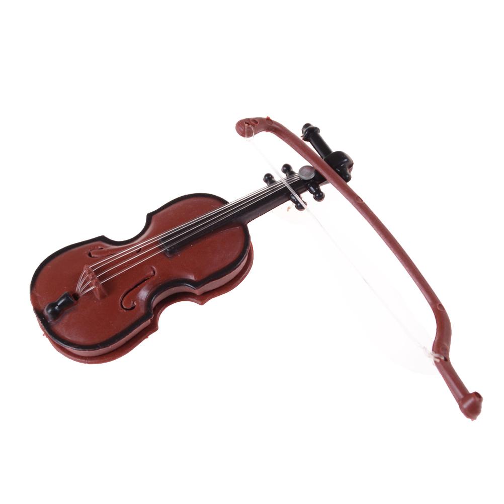 Hot sale 1PC 1:12 Dollhouse Miniature Violin Musical Instruments Collection DIY For Doll House Decor Accessories Children Gift