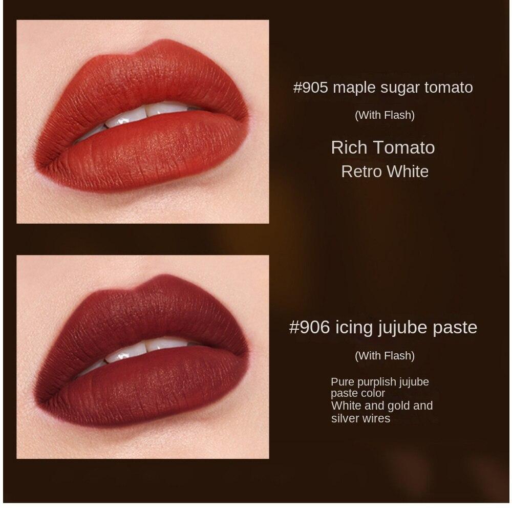 VIBELY Matte Amber Lip Glaze Антипригарная губная помада Amber Leopard Lip Glaze