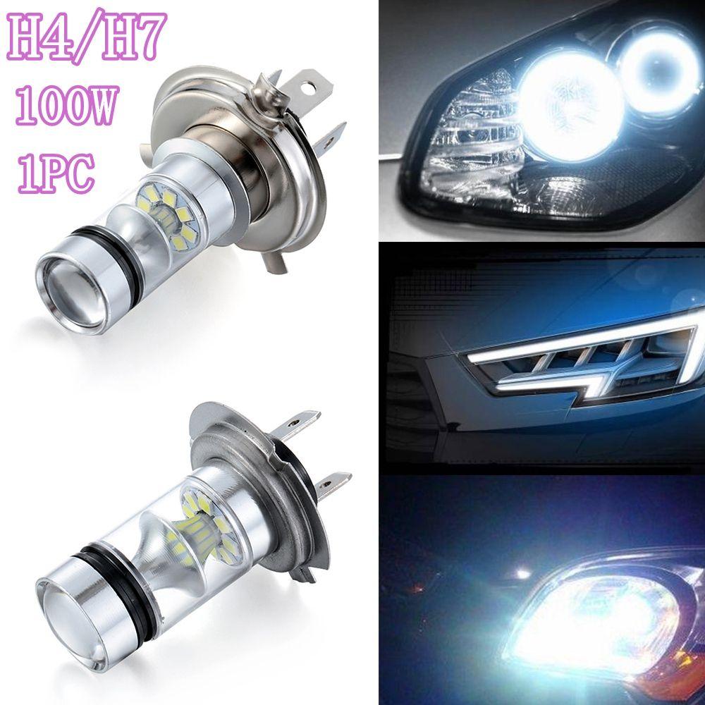 2PCS External Lights Super Bright Driving Light Cree Led H4 H7 Car Fog Light White Light 8000K
