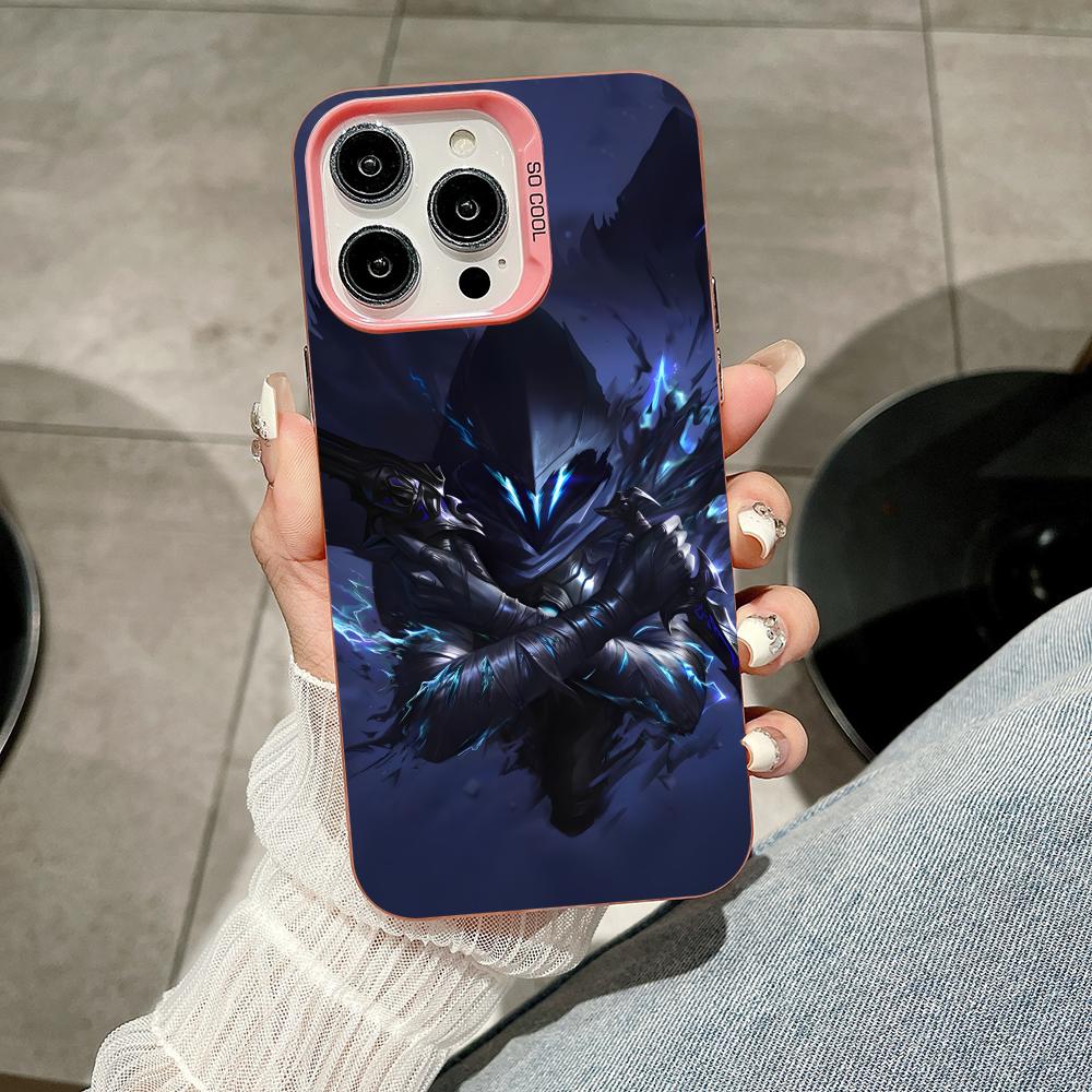 Valo Omen Phone Case for iPhone 17 16 15 14 13 12 11 X XR XS Air Pro Max Plus Pink Colorful Silver Cover