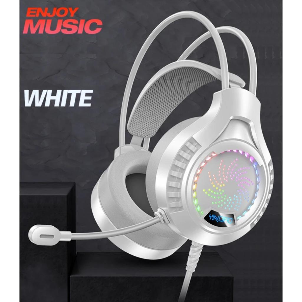 С микрофоном, регулятором громкости, игровые наушники для ПК, 3,5 мм, светодиодная подсветка, проводные игровые наушники, игровая стереогарнитура