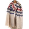 The Same Scarf, Beige Color Matching Plaid Imitation Cashmere Scarf, Scarf, Women's Warmth