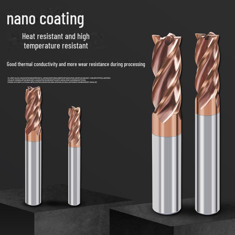 Фреза из вольфрамовой стали с 4 режущими кромками, 55 градусов - цельный твердосплавный концевой резец с прямым хвостовиком - фреза с ЧПУ