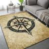 Ретро Компас Карта Карта Мира Ковер, Ковер для Гостиной Спальни Украшение Дивана, Кухонный Придверный Коврик Нескользящий Напольный Коврик Крутой