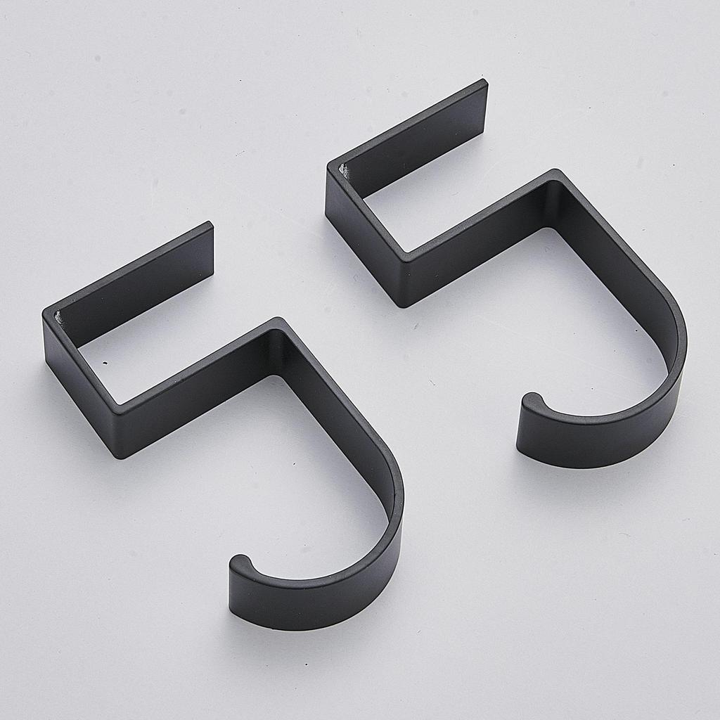 1pc 5-Shaped Aluminum Alloy Wall Hooks Bag Holder For Table Side Hanger Bag Hook Non-Sticky Removable Hook Detachable Hook