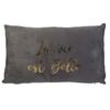 [A0879] - 'Scarlett' Grey Suede Cushion (life Is Beautiful) - 50x30cm