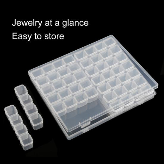 56 сеток Съемный дизайн ногтей Маникюрные аксессуары Коробка для хранения Контейнер-органайзер