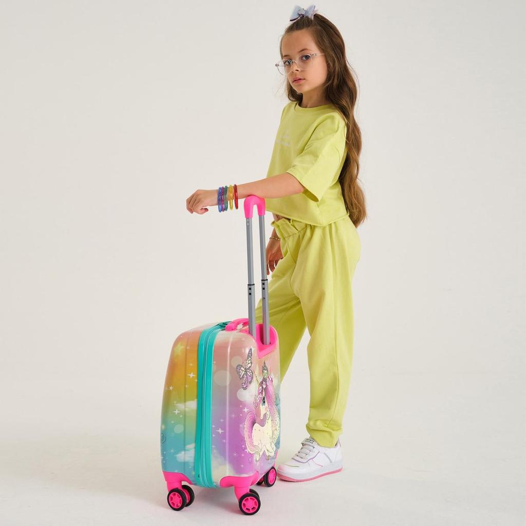 coral high Детский розовый водный зеленый детский чемодан с рисунком единорога для девочек 16704