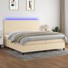 VidaXL Slat Bed Base with Mattress and LEDs, Upholstered Bed, Double Bed, Adult Bed for Interior Bedroom, 3134746