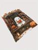 Halloween Ghost Reading Throw Blanket  Polyester Soft Plush for Couch Bed Sofa  pc