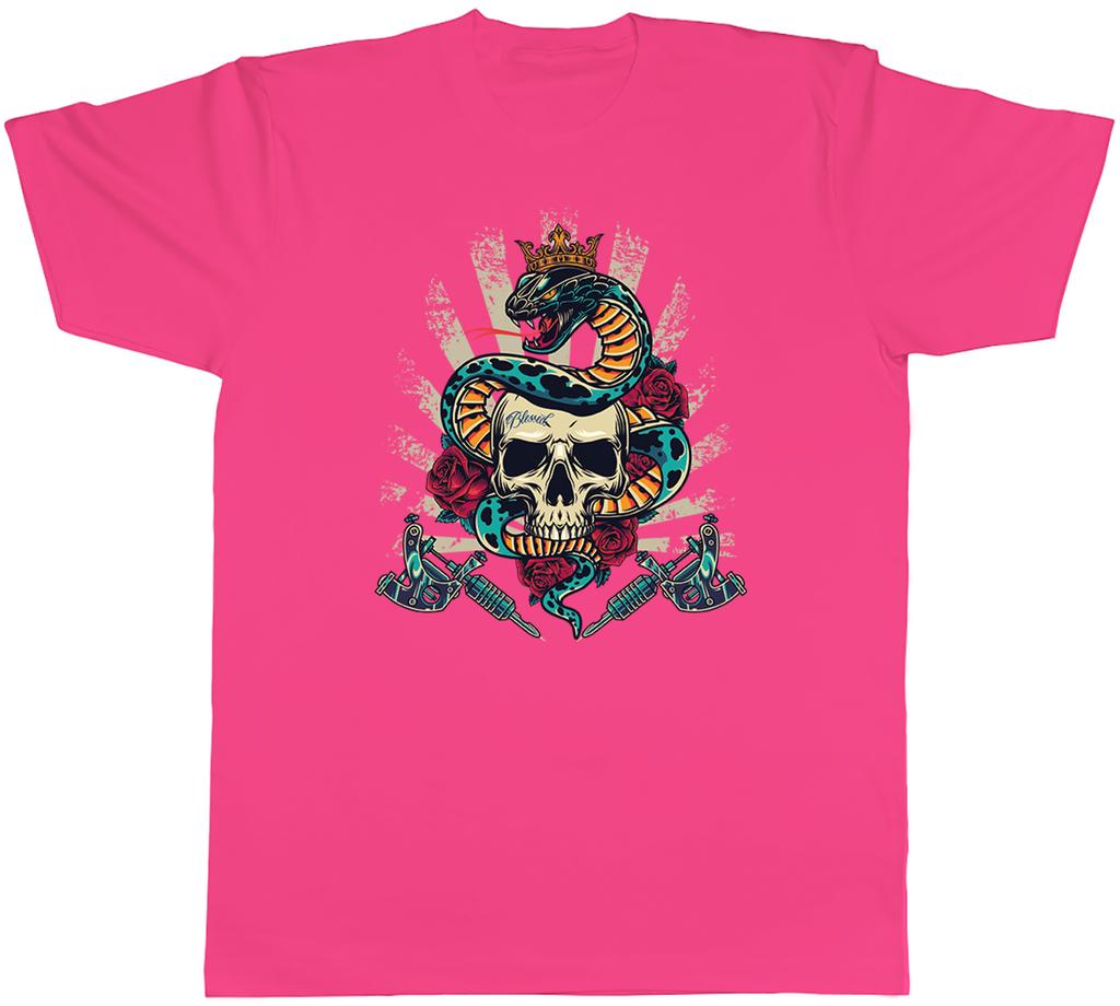 Skull King Unisexs TShirt Tattoo Inked Snake Gothic Unisex Tee Gift