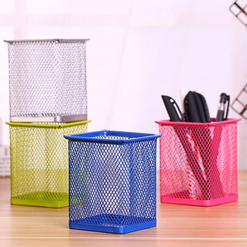 Multicolor Desk Tidy Office/School Storage Case Mesh Pen Pot Stationery Organiser Pen Holder