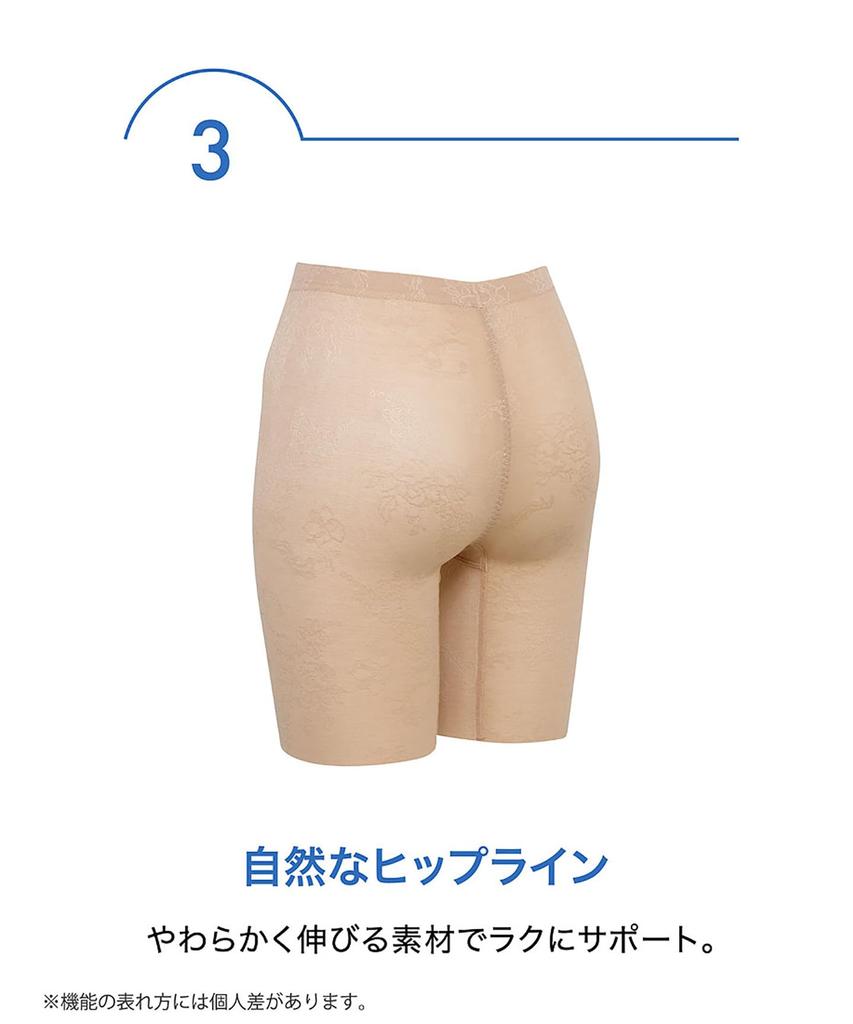 Wacoal EverChic Длинный сетчатый дышащий умеренно моделирующий пояс GRC430 KA 64, смесовый хлопок (тело), (тело), Поддерживающий, Легко режущий (Подол),