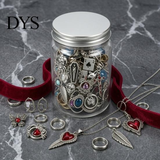 Коробка-сюрприз с украшениями 10/15/20/25/30/35 шт. Банка для женщин, Набор смешанных ожерелий, серег, колец, браслетов, Подарочный набор для леди, Готический, Морская тематика с