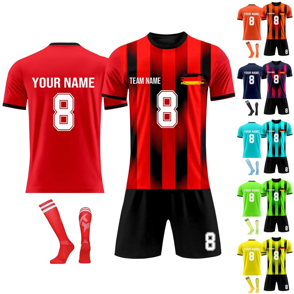Personalised Shirts Kit Mens Girls With Name Number Custom Football Jerseys For Boys Training Suit
