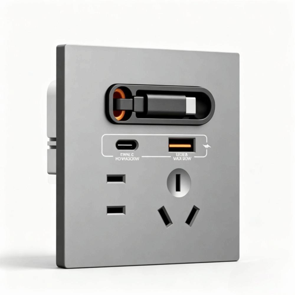 20W USB Fast Charging USB Fast Charging Socket Multi-hole Retractable Cable Socket KTV