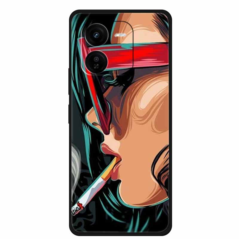 For iQOO Z9x Z9 Turbo 5G Case Luxury Fashion Soft Silicone Phone Case For iQOO Z9 Turbo 5G Cover Shockproof TPU Protector Capa