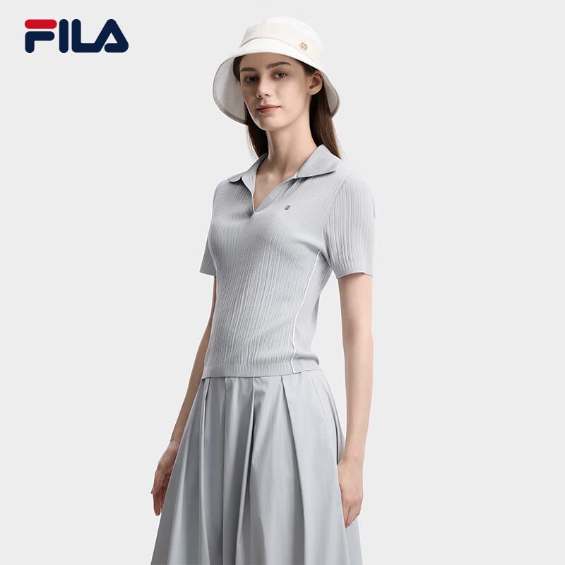 Fila Женский облегающий тканый топ с коротким рукавом