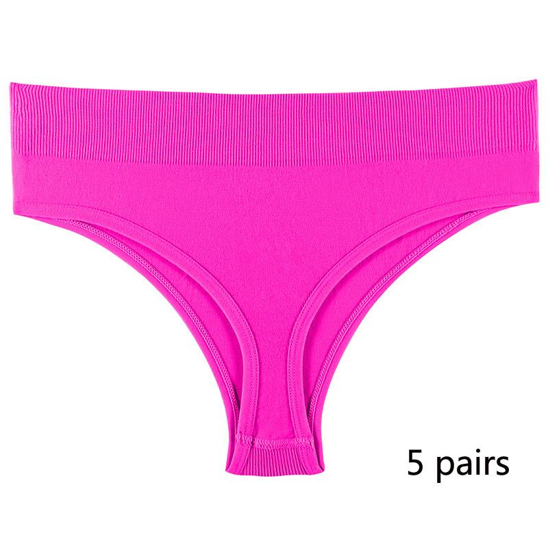 Спортивное нижнее белье для девочек, бесшовные сексуальные невидимые трусики со средней талией для девочек, однотонные удобные спортивные трусики с надписью «T» для женщин