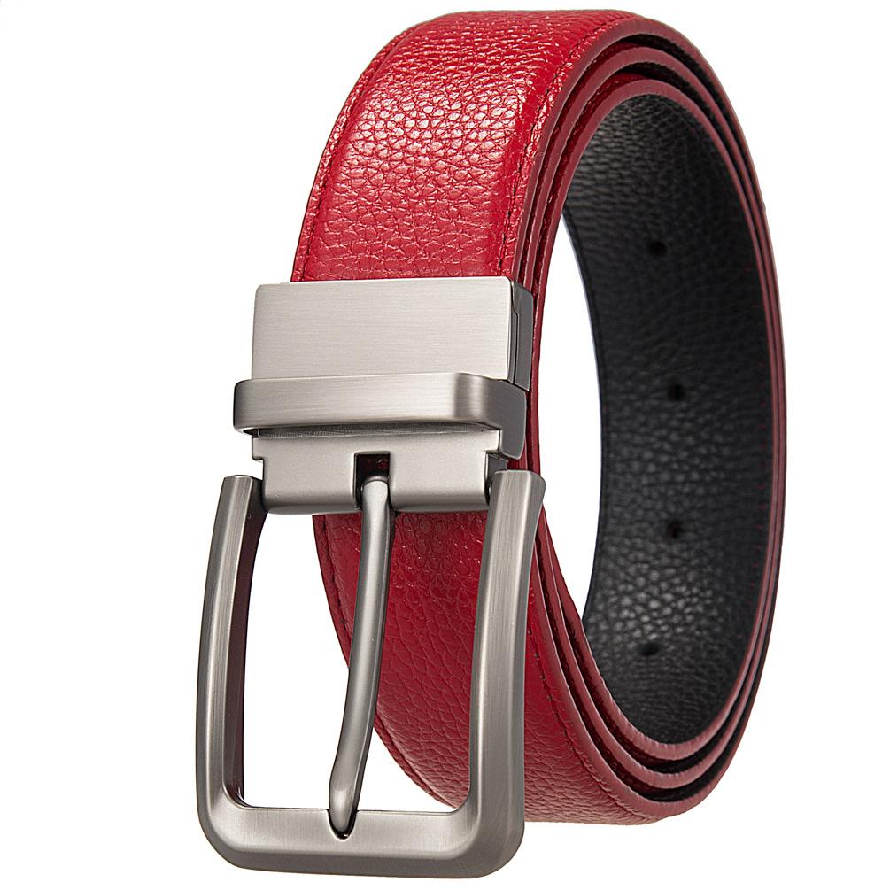 1 шт. Модный и модный перфорированный ремень, ремень из коровьей кожи первого слоя, деловой мужской ремень с пряжкой Ly35-35943-5
