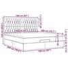 VidaXL Ottoman Bed Frame and Mattress Light Grey 160x200cm Fabric, Bed Frame, Upholstered Bed Frame, Bed Frame 3314100