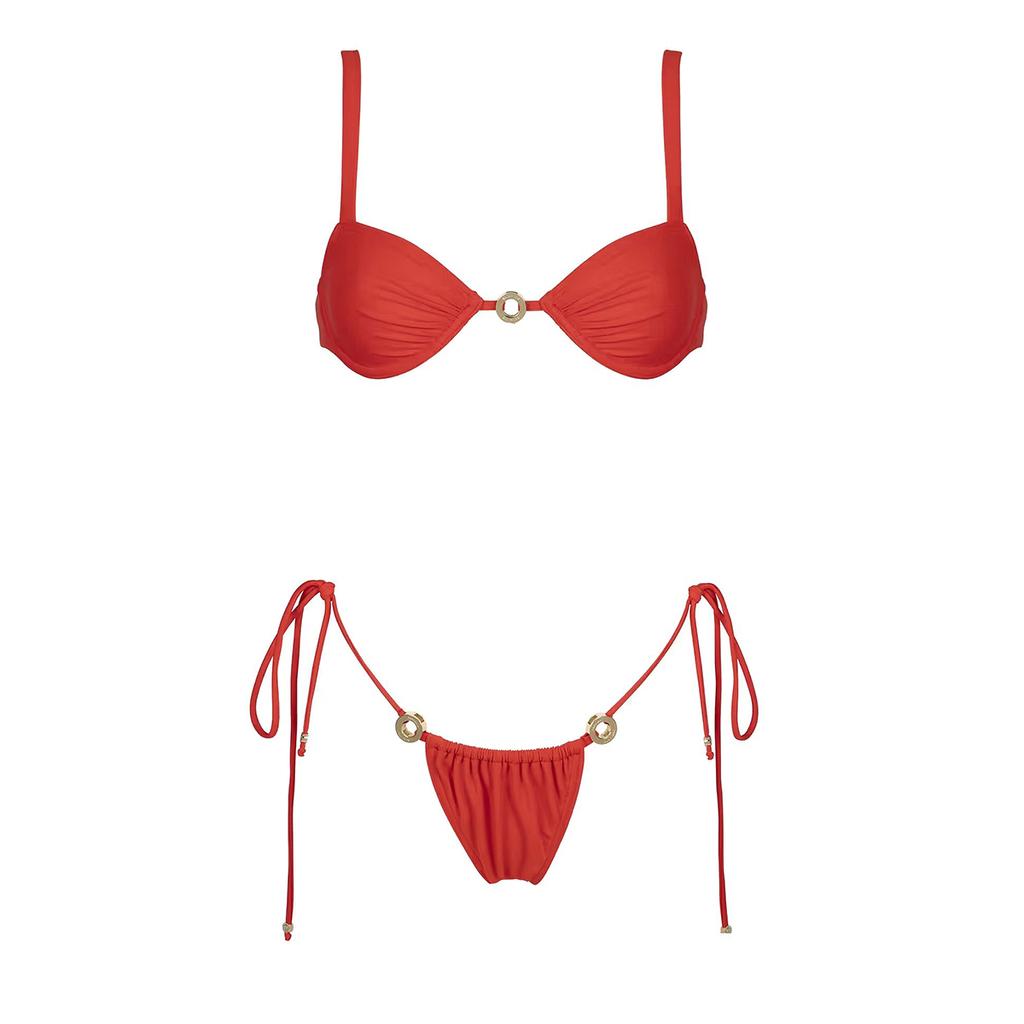 Push Up Bikinis Сексуальные женские купальники Женские купальники Бикини Комплект Красный купальный костюм Купальные костюмы Пляжная одежда Бразилия Бикини