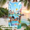 Toca Boca Beach Towel, Personalized Custom Text, Quick Dry Soft Large Towel For Swimming Pool Travel